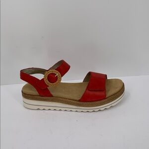 Remonte D0Q52-33 Jocelyn wedge comfort sandals red platform women buckle 40 9